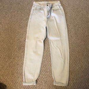 american apparel light wash boyfriend jeans.